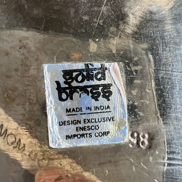 Vintage Fluted Brass Hinged Trinket Box Tea Caddy With Grapes - Picture 8 of 11